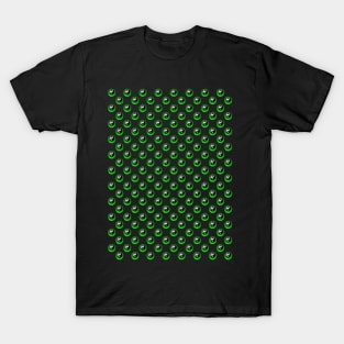 Yin Yang Design - Green Color Pattern T-Shirt